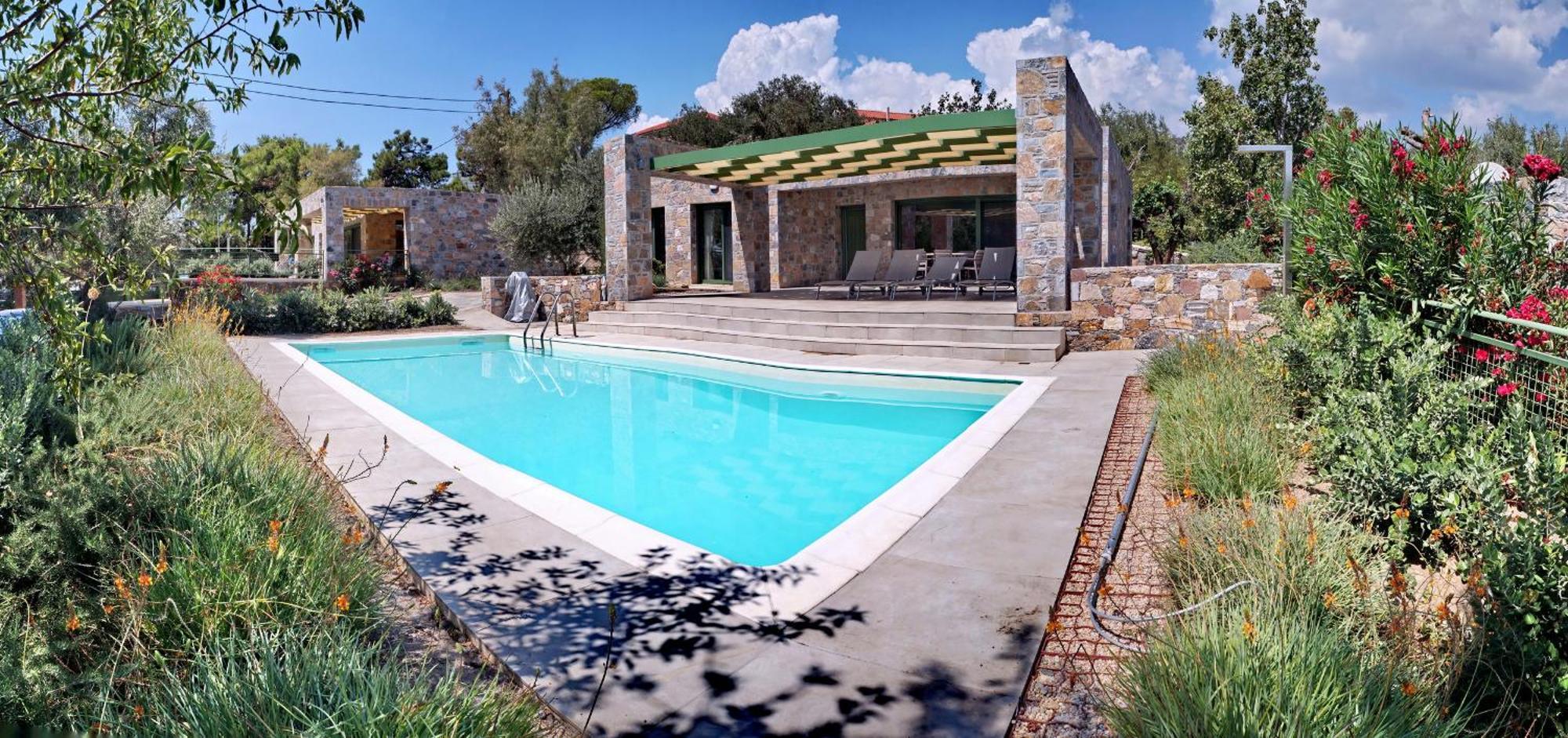 Willa Ouzo Stone House 1 With Private Pool Plomari Zewnętrze zdjęcie