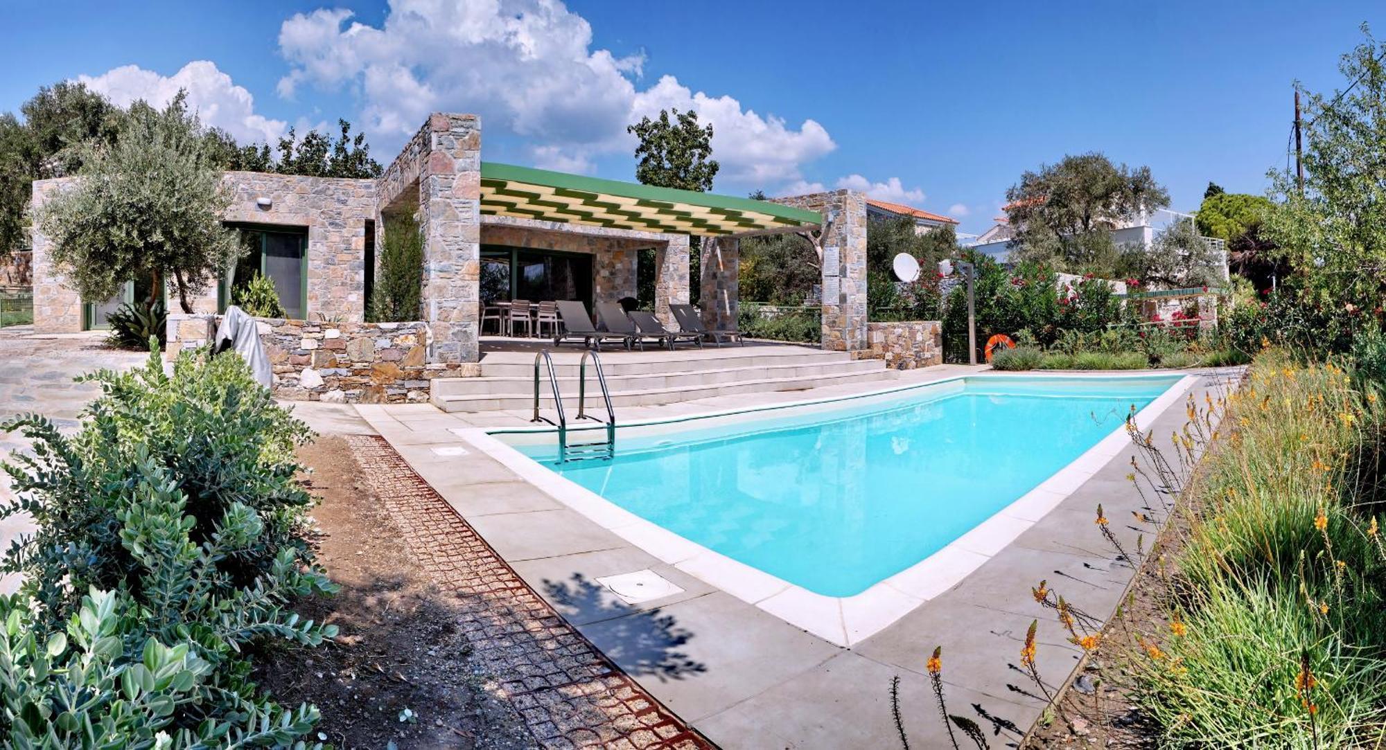 Willa Ouzo Stone House 1 With Private Pool Plomari Zewnętrze zdjęcie