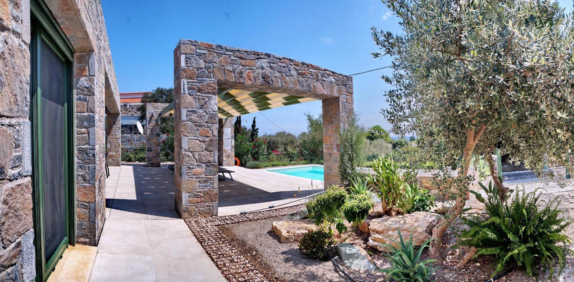 Willa Ouzo Stone House 1 With Private Pool Plomari Zewnętrze zdjęcie